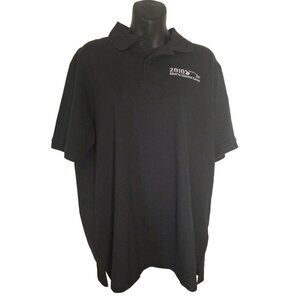 North End Sport Black Polo Shirt L/G 2010 Alberta Summer Games Logo